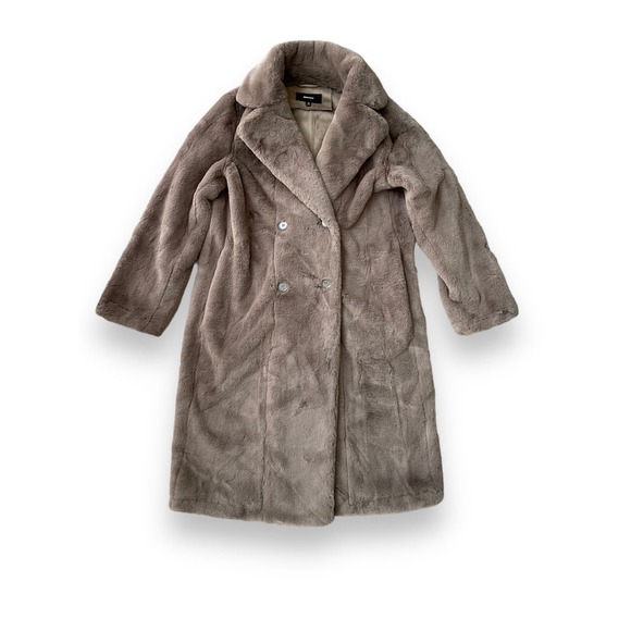 Dkny Jackets & Blazers - DKNY Women's Long Double Breasted Faux Fur Coat sz XS